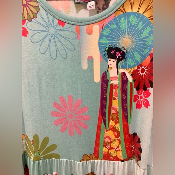 Johnny Was Kingyo Sleeveless Dress – Geisha Print – Size M - Picture 4 of 11